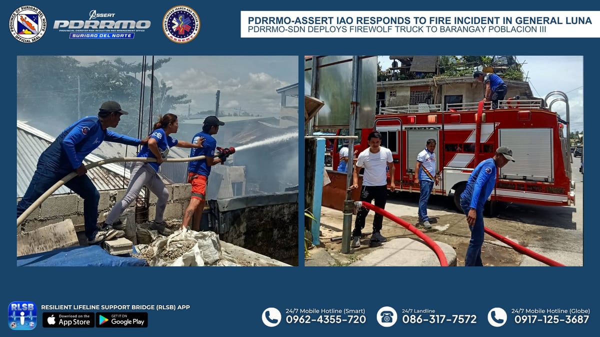 PDRRMO–ASSERT IAO Responds to Fire Incident in General Luna