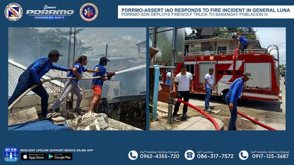 PDRRMO–ASSERT IAO Responds to Fire Incident in General Luna
